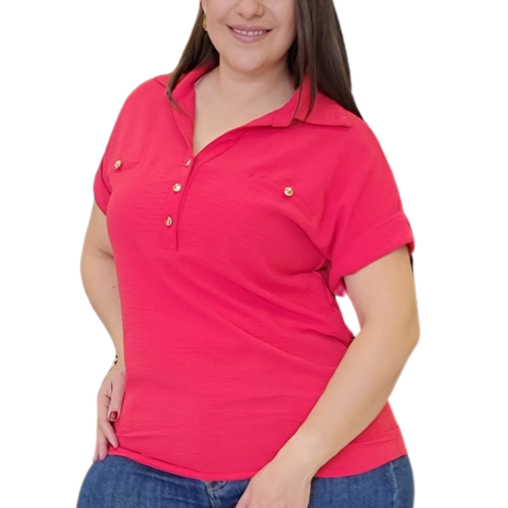 Blusa con cuello y botones