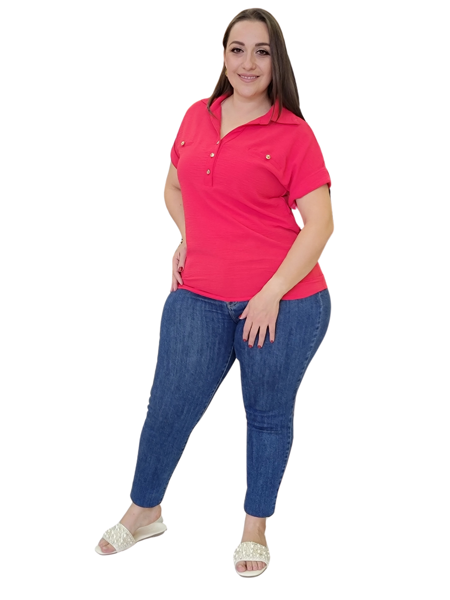 Blusa con cuello y botones