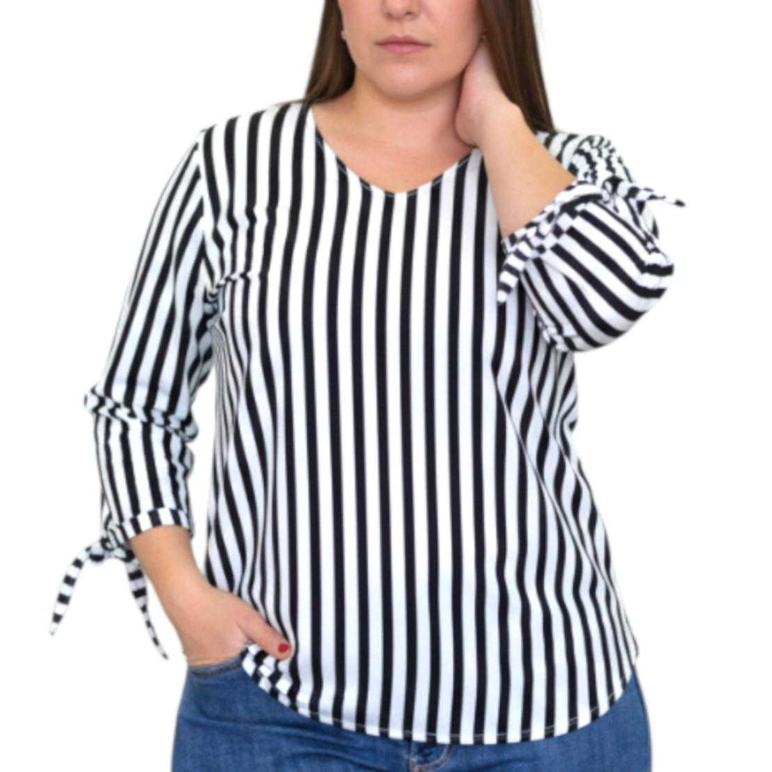 Blusa moño en mangas