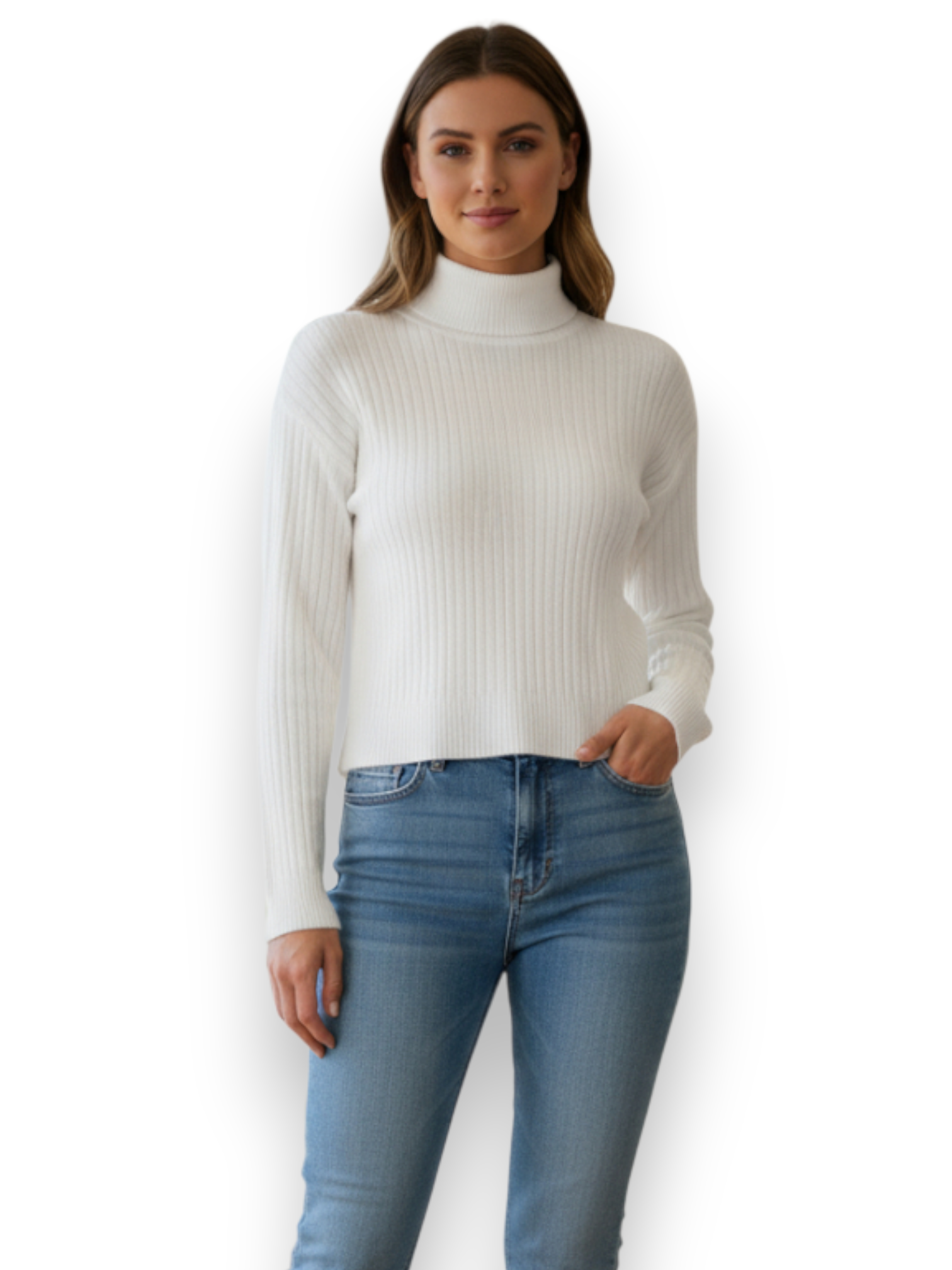 BLUSA CUELLO ALTO TEJIDO DE PUNTO