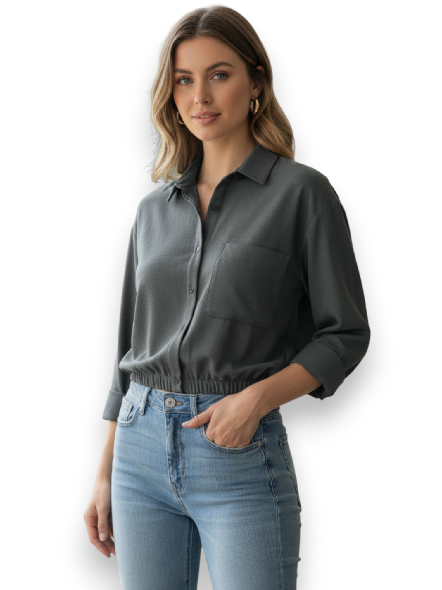 CAMISA CORTA CON ELASTICO