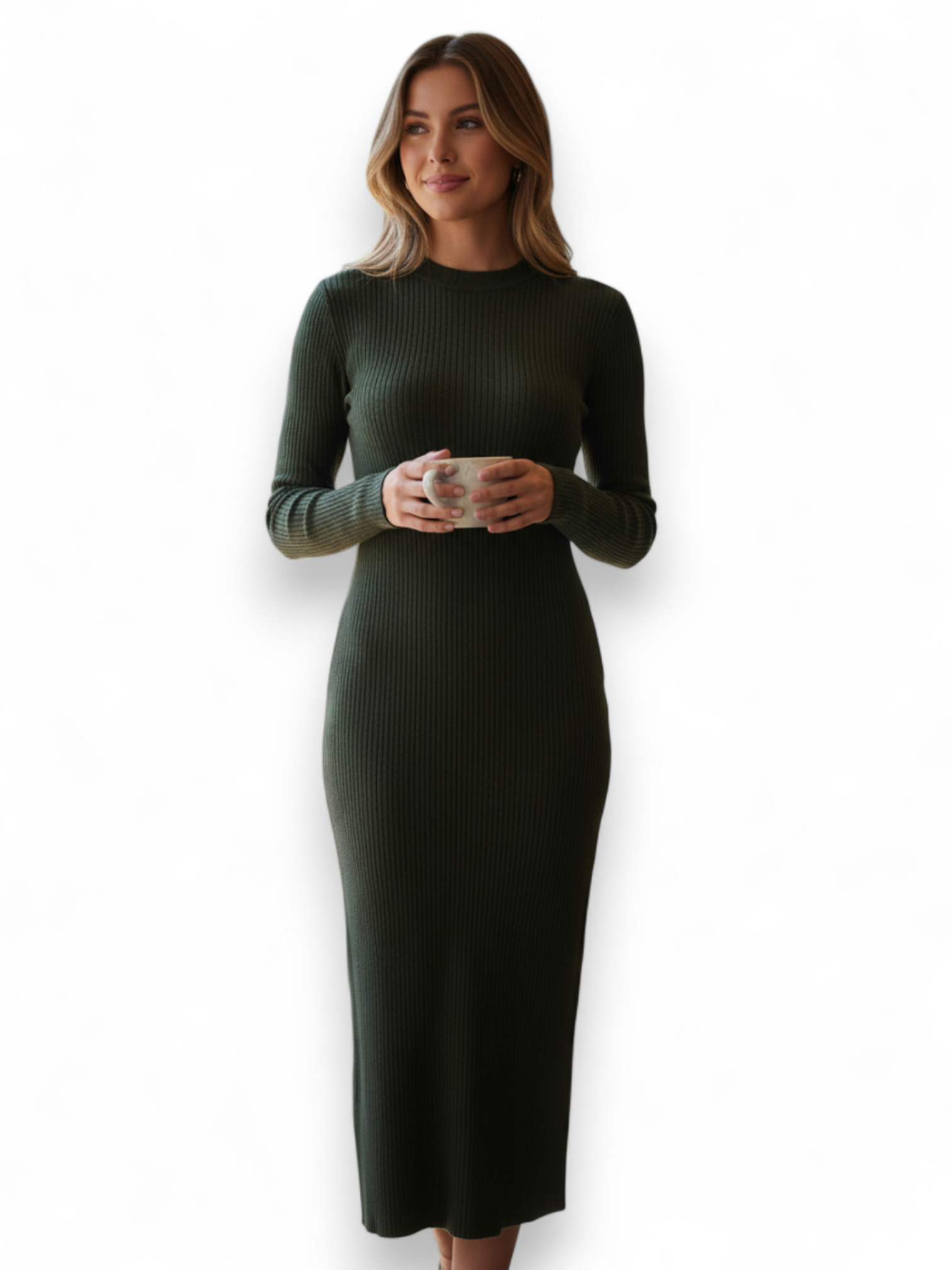 VESTIDO LISO TEJIDO DE PUNTO