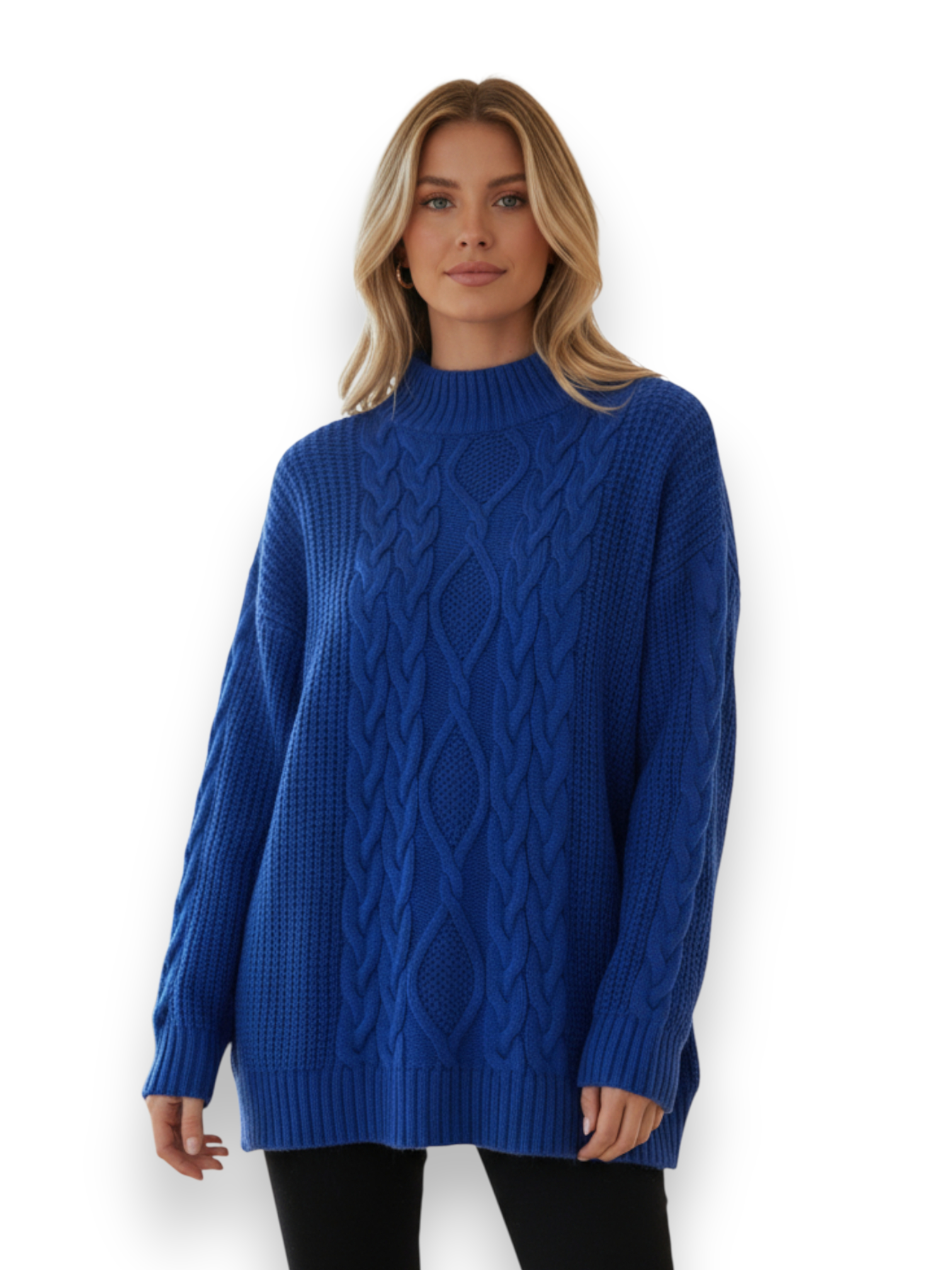 Vestido de tejido de punto con trenzas