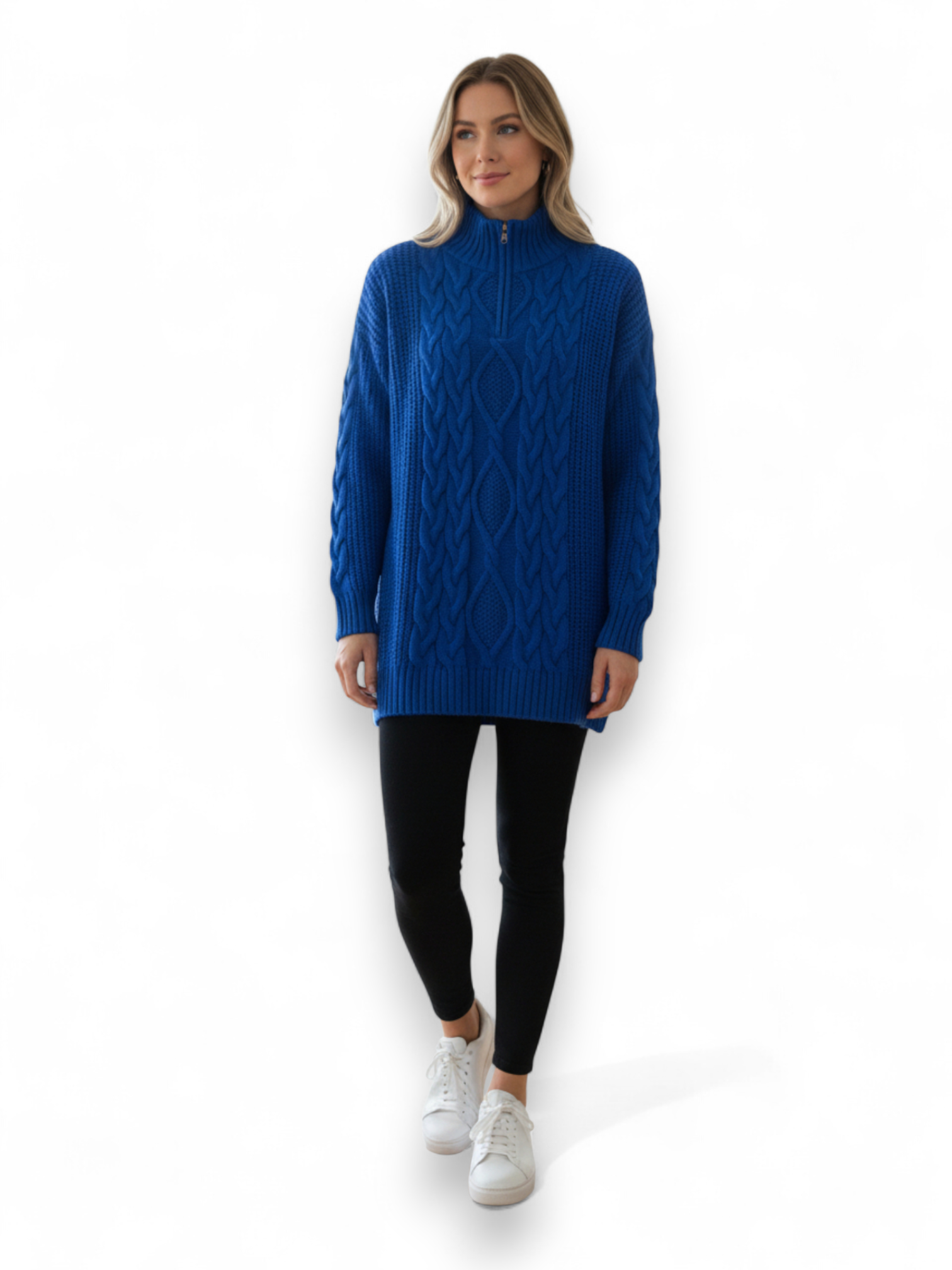 Vestido de tejido de punto con trenzas