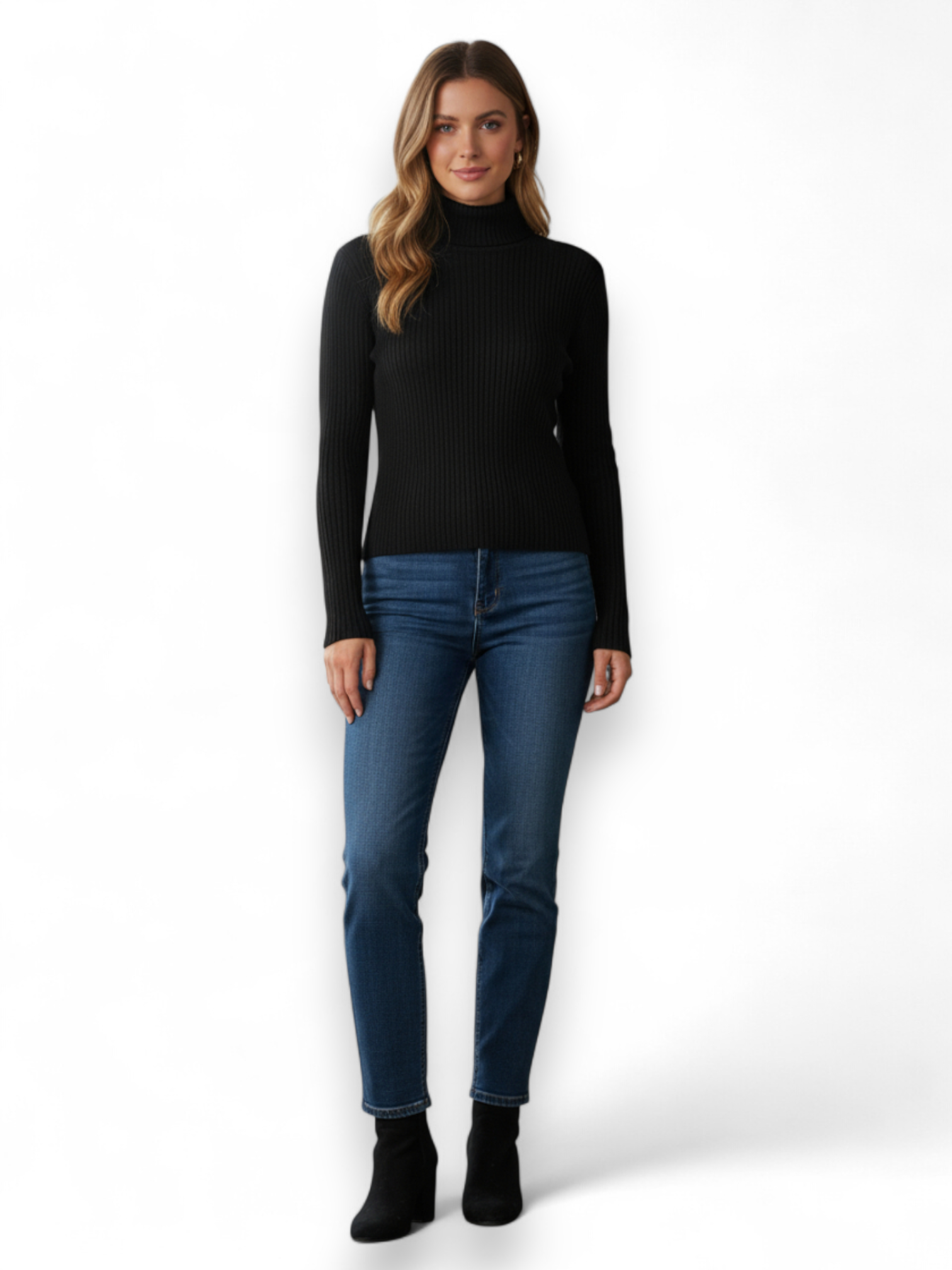 BLUSA CUELLO ALTO TEJIDO DE PUNTO