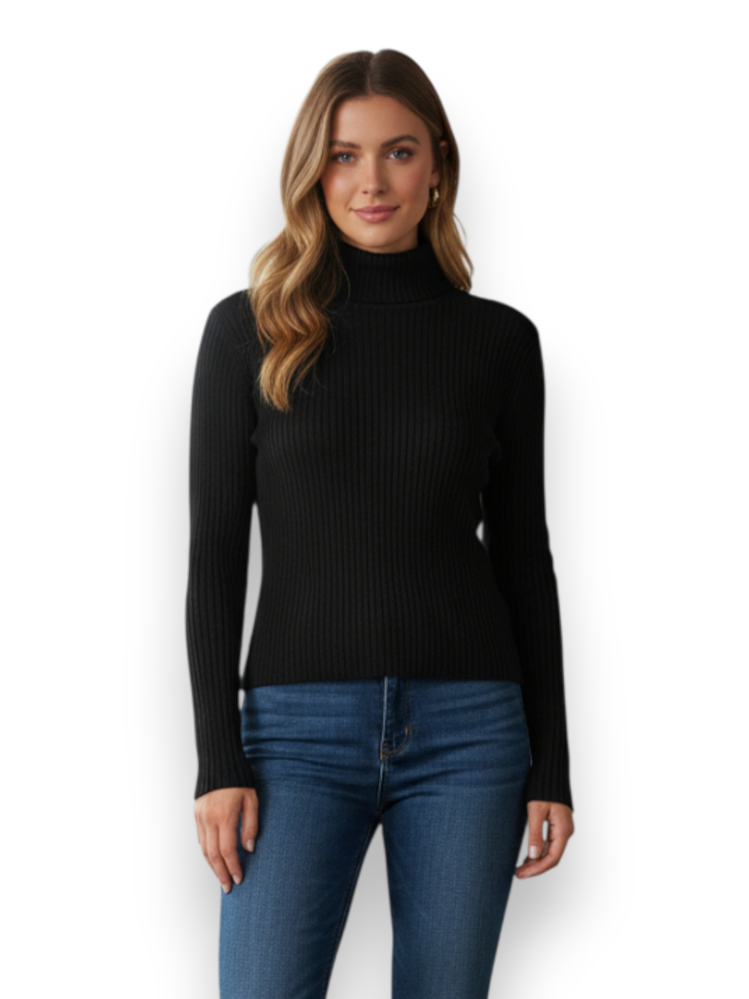 BLUSA CUELLO ALTO TEJIDO DE PUNTO